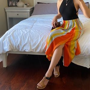 NWT striped loft skirt
